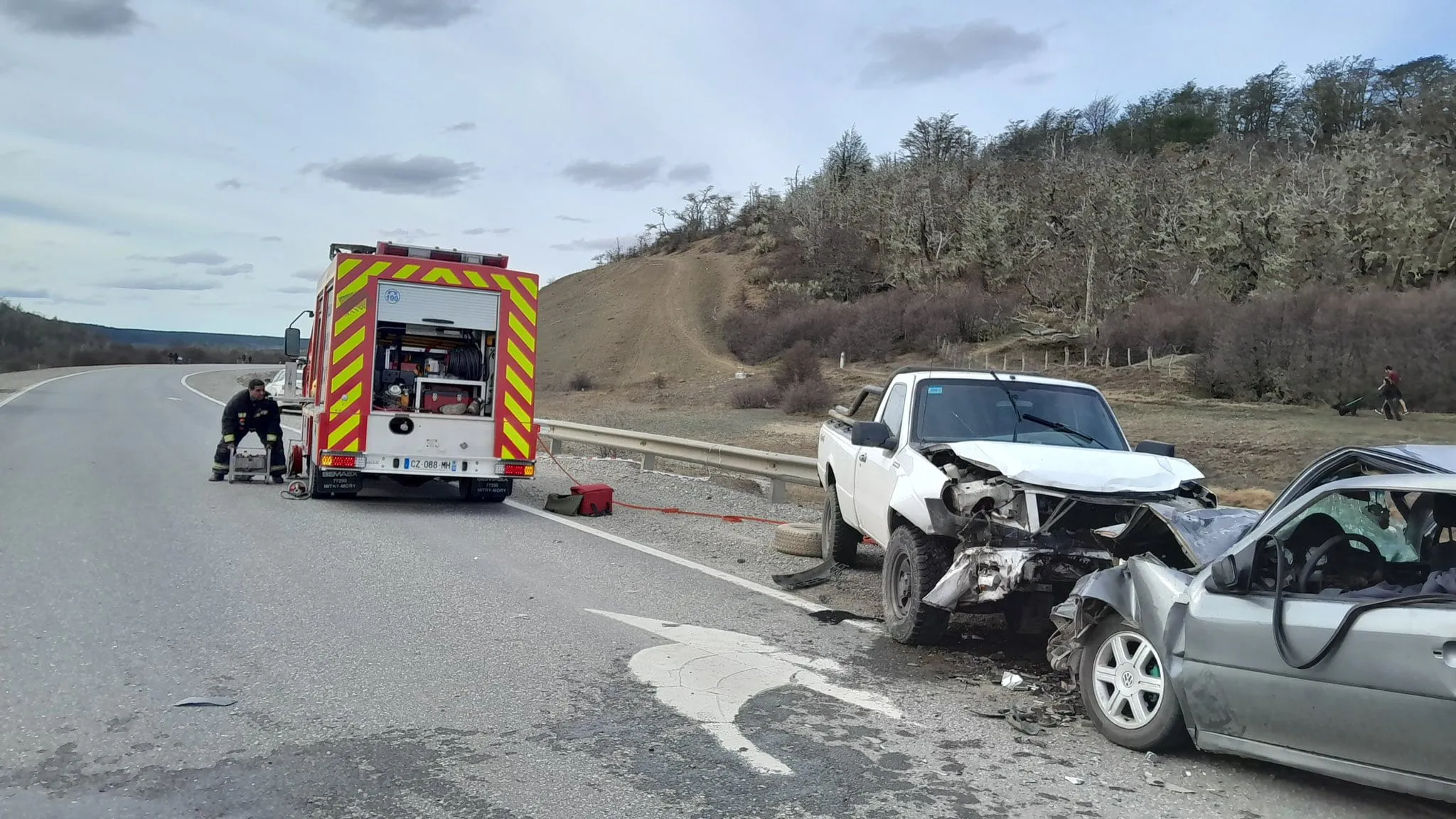 Accidente vial fatal en la Ruta Nacional N°3: Dos personas fallecieron