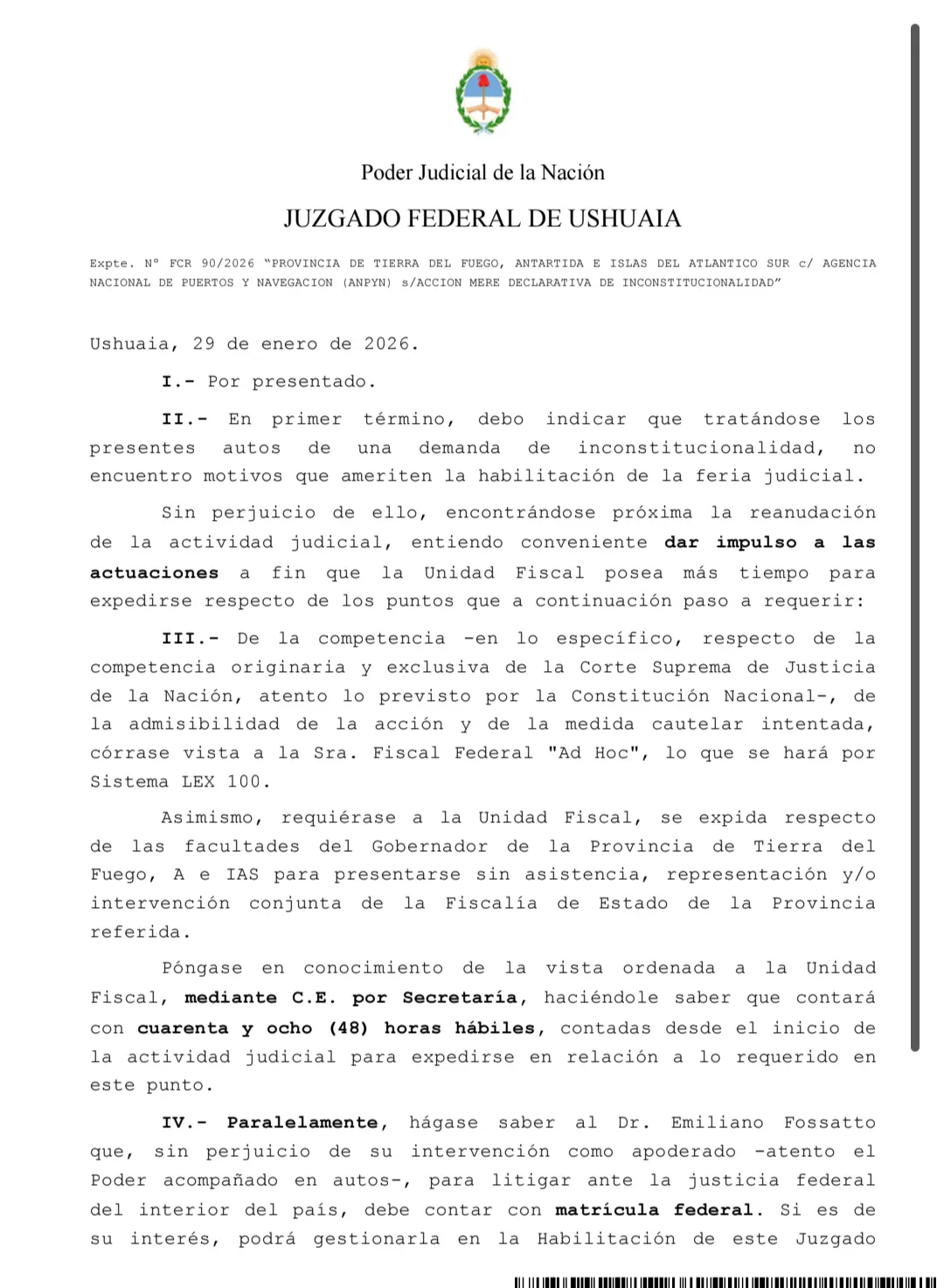 La Justicia Federal hizo observaciones formales al inicio de la causa ...