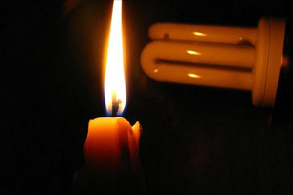 Vela corte de luz