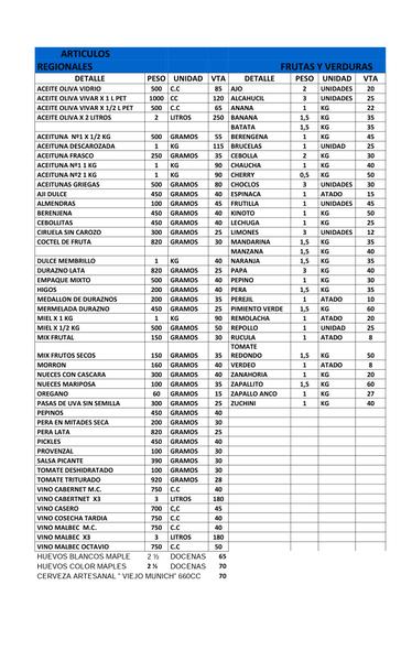 LISTA DE PRECIOS FINAL SEPTIEMBRE EN EL FADUL