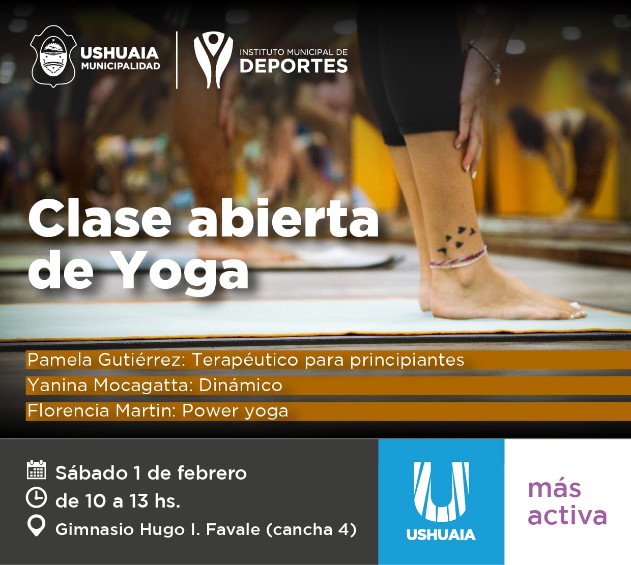 clase abierta de yoga